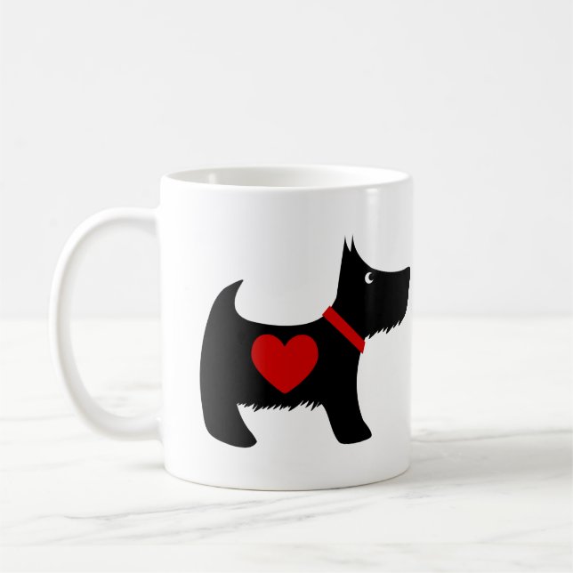 Scottish Terrier Kaffemugg (Vänster)