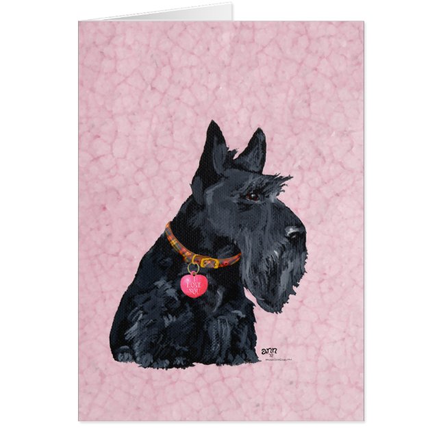 Scottish Terrier Kärlek Hälsningskort (Framsidan)