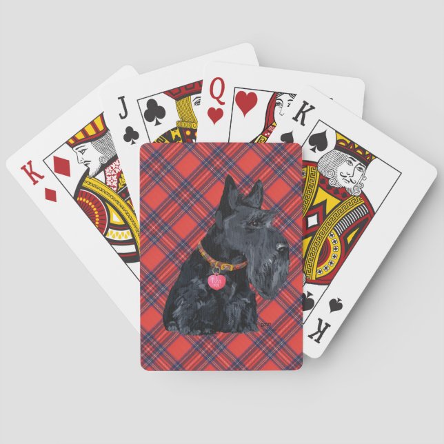 Scottish Terrier Kärlek Spel Kort (Baksidan)