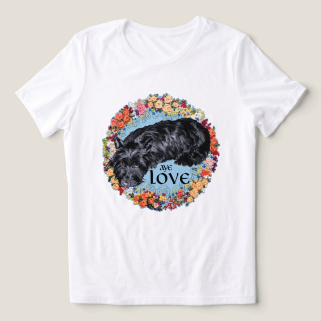 Scottish Terrier Kärlek T Shirt (Design Framsida)