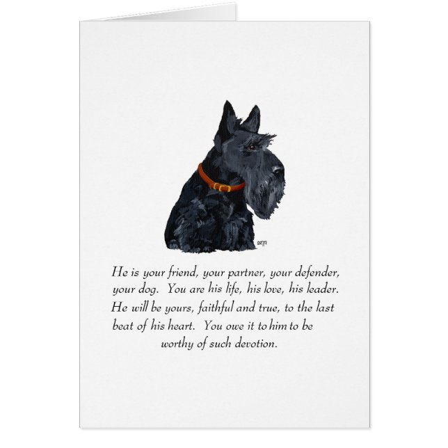 Scottish Terrier Keepsaké Hälsningskort (Framsidan)