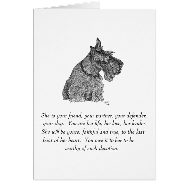 Scottish Terrier Keepsakes - FEMALE Hälsningskort (Framsidan)