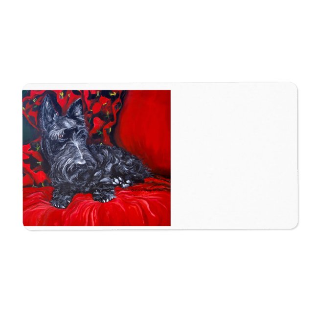 Scottish Terrier Label Fraktsedel (Framsidan)