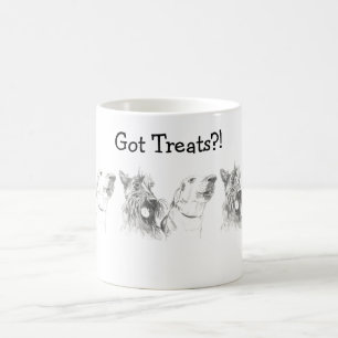 Scottish Terrier Labrador bläck Teckning Har Treat Kaffemugg