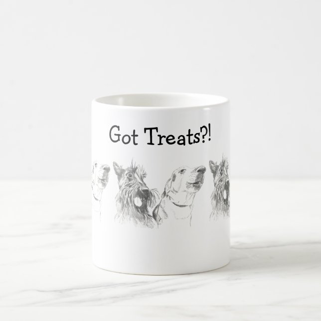 Scottish Terrier Labrador bläck Teckning|Har Treat Kaffemugg (Center)