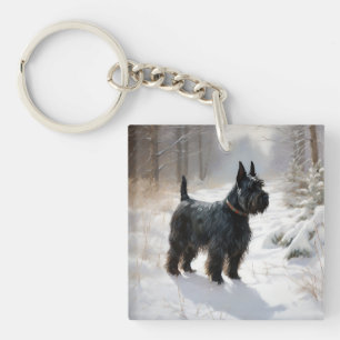 Scottish Terrier Låt det snöa jul