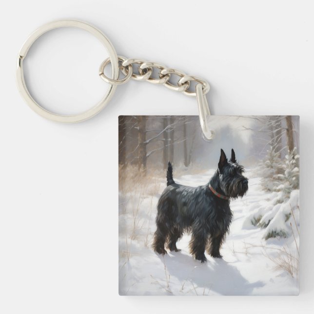 Scottish Terrier Låt det snöa jul (Framsidan)