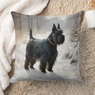 Scottish Terrier Låt det snöa jul Kudde