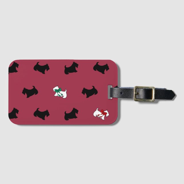 Scottish Terrier Luggage Tag Bagagebricka (Framsida horisontal)