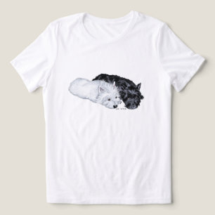 Scottish Terrier med Westie T Shirt