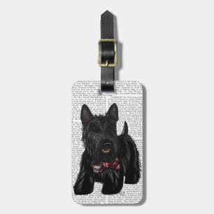 Scottish Terrier och Bow Bagagebricka