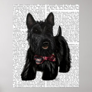 Scottish Terrier och Bow Poster