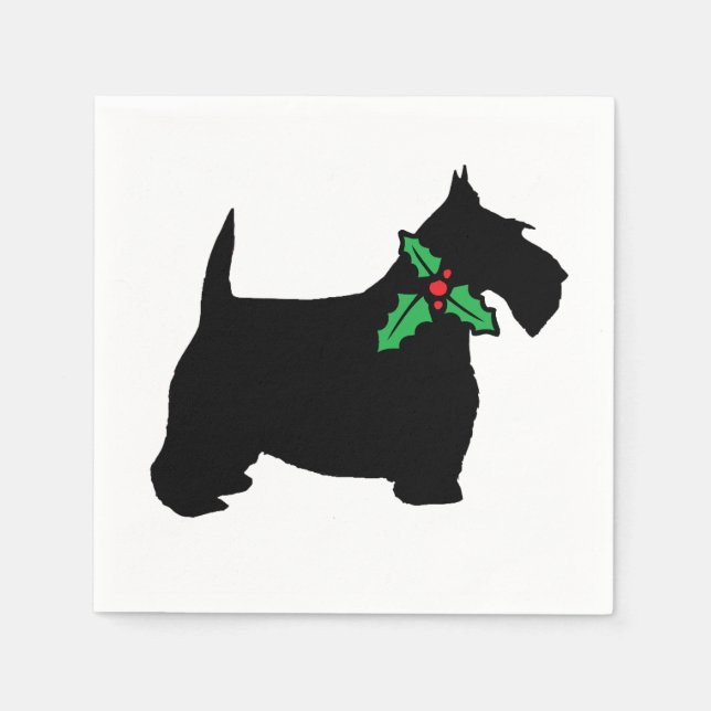 Scottish Terrier och Holly Pappersservett (Framsidan)
