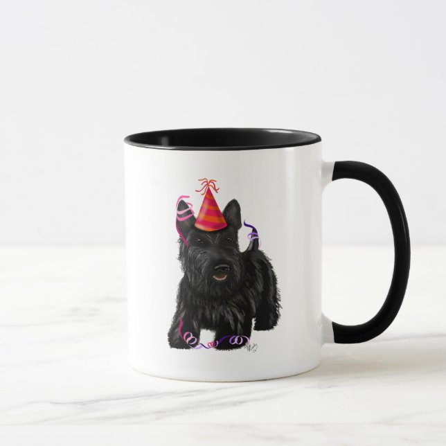 Scottish Terrier och Party Hat Mugg (Höger)