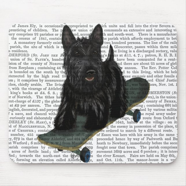 Scottish Terrier och Skateboard Musmatta (Framsidan)