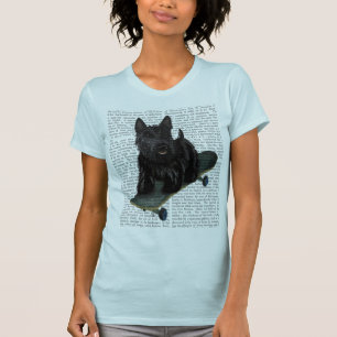 Scottish Terrier och Skateboard Tee Shirt