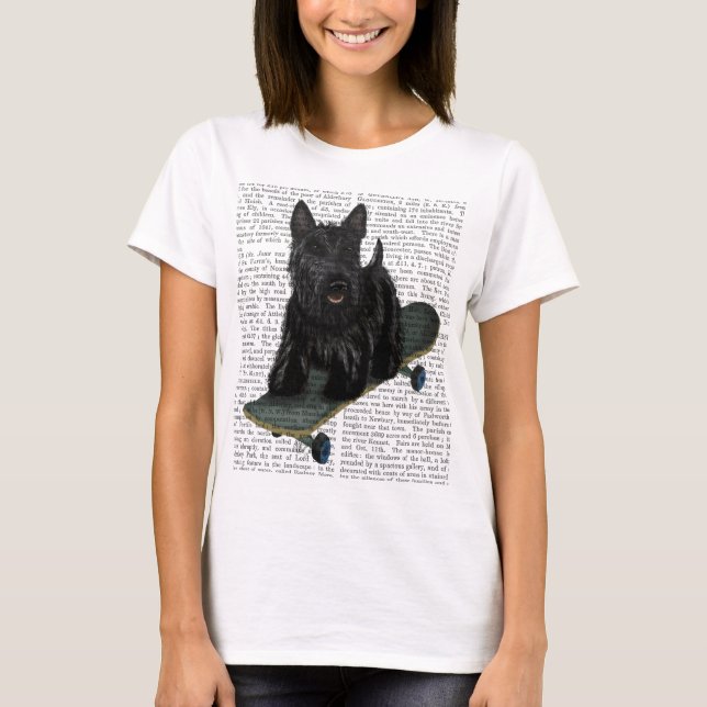 Scottish Terrier och Skateboard Tröja (Framsida)