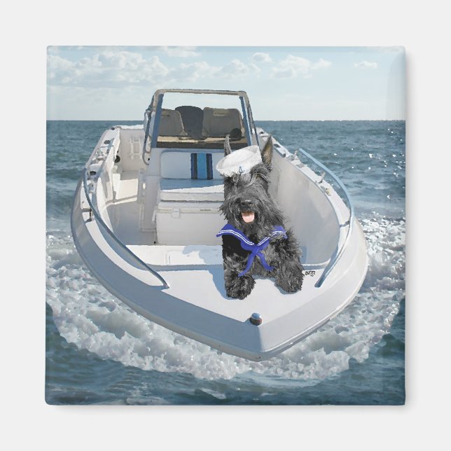 Scottish Terrier på båten Magnet (Framsidan)