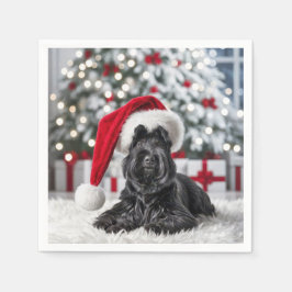 Scottish Terrier på en vit Matta Pappersservett