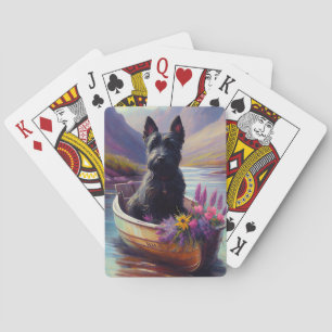 Scottish Terrier på paddel: Ett naturskönt äventyr Casinokort