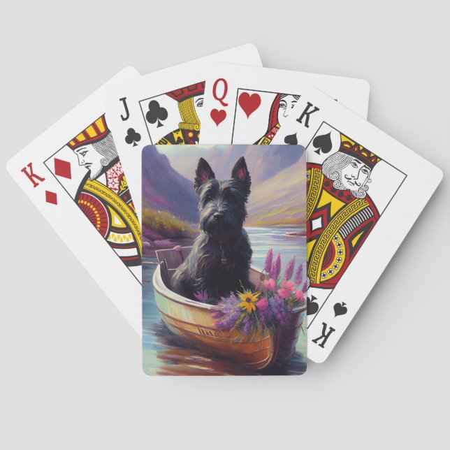 Scottish Terrier på Paddle: A Scenia Äventyr Casinokort (Baksidan)