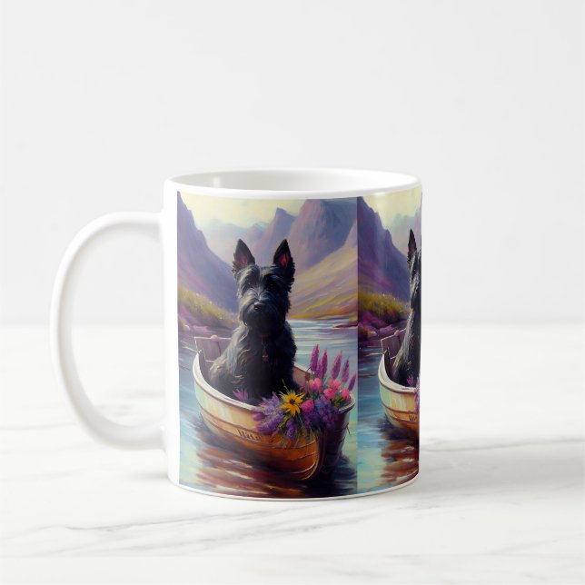 Scottish Terrier på Paddle: A Scenia Äventyr Kaffemugg (Vänster)