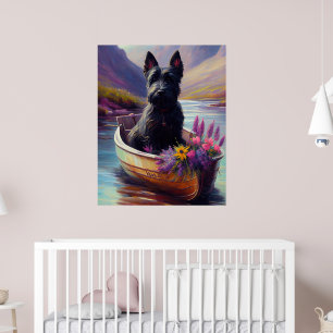 Scottish Terrier på Paddle: A Scenia Äventyr Poster
