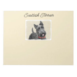 Scottish Terrier Painting - Cute Original Hund Art Anteckningsblock