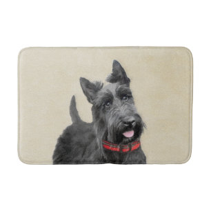 Scottish Terrier Painting - Cute Original Hund Art Badrumsmatta