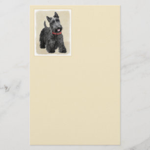 Scottish Terrier Painting - Cute Original Hund Art Brevpapper