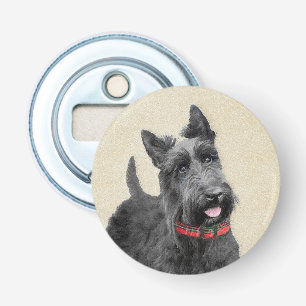 Scottish Terrier Painting - Cute Original Hund Art Flasköppnare