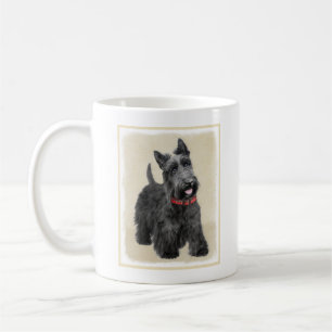 Scottish Terrier Painting - Cute Original Hund Art Kaffemugg