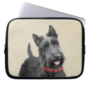 Scottish Terrier Painting - Cute Original Hund Art Laptop Fodral