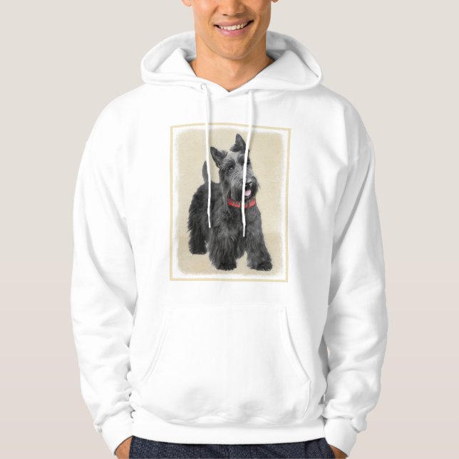Scottish Terrier Painting - Cute Original Hund Art Sweatshirt (Framsida)