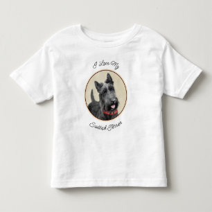 Scottish Terrier Painting - Cute Original Hund Art T Shirt