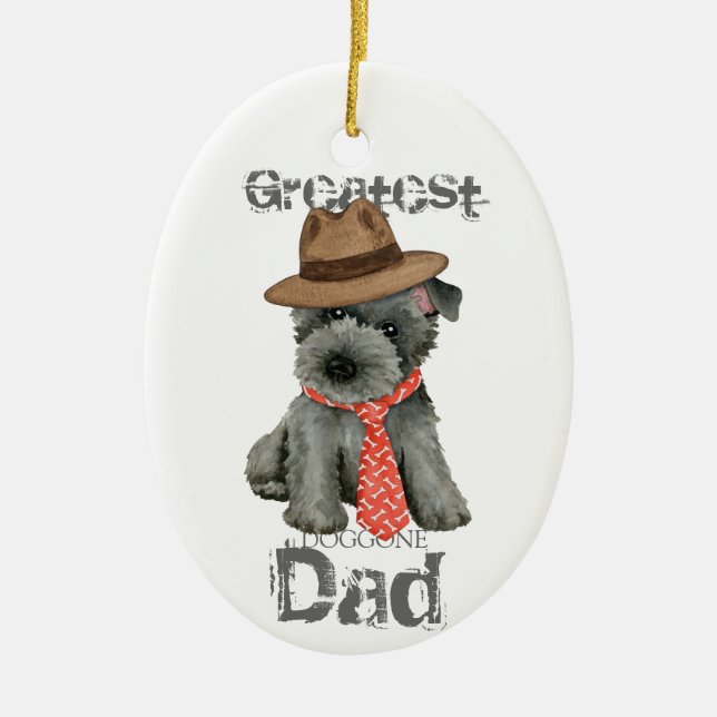 Scottish Terrier Pappa Ceramic Ornament (Framsidan)
