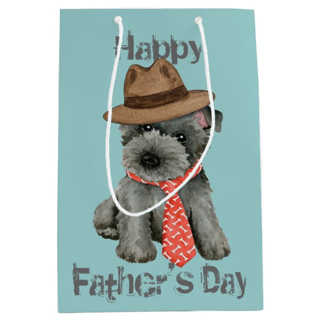 Scottish Terrier Pappa Medium Gift Bag (Framsidan)