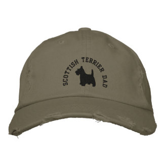 Scottish Terrier Pappa Scottie Hund Broderad Keps