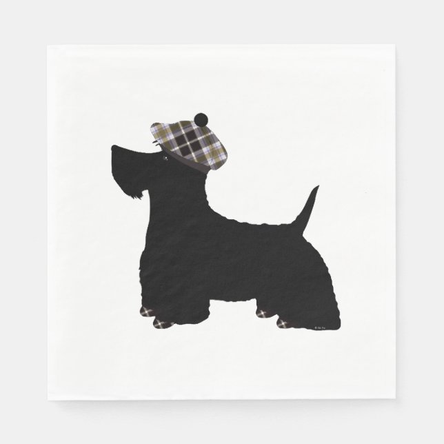 Scottish Terrier Pappersservett (Framsidan)