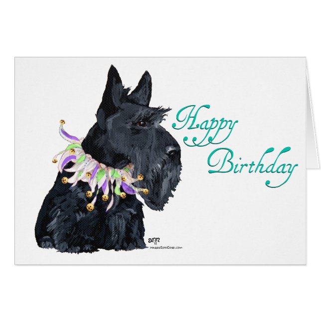 Scottish Terrier Party Animal Hälsningskort (Framsidan Horizontal)