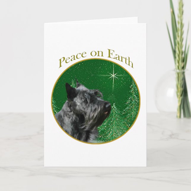 Scottish Terrier Peace Helgkort (Framsida)