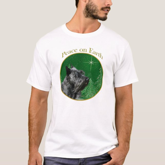 Scottish Terrier Peace T Shirt (Framsida)