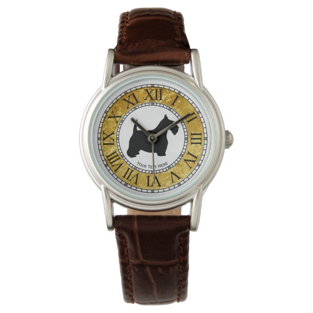 Scottish Terrier Personalize Armbandsur (Framsida)