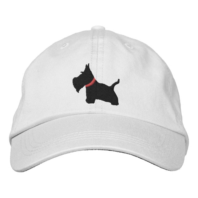 Scottish Terrier Personlig Justable Hat Broderad Keps (Framsida)