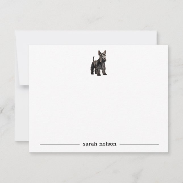 Scottish Terrier Personlig Note Cards Anteckningskort (Framsida)