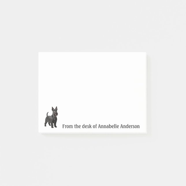 Scottish Terrier Personliggör Post-it Block (Framsida)