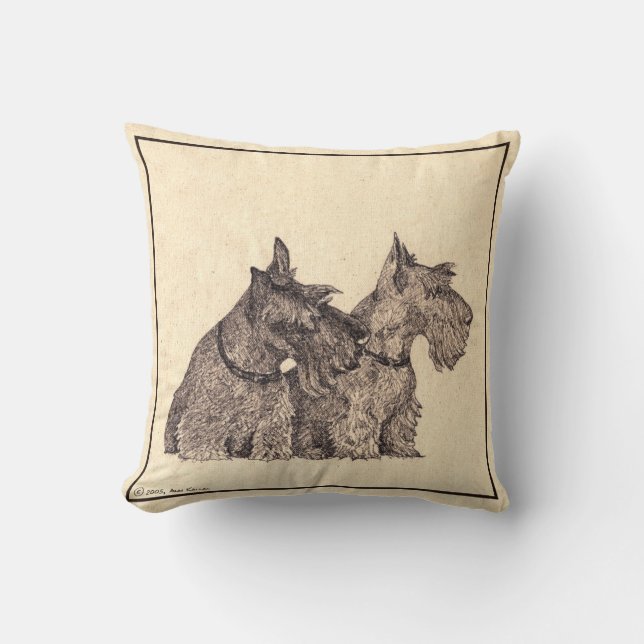 Scottish Terrier Pillow Kudde (Framsida)