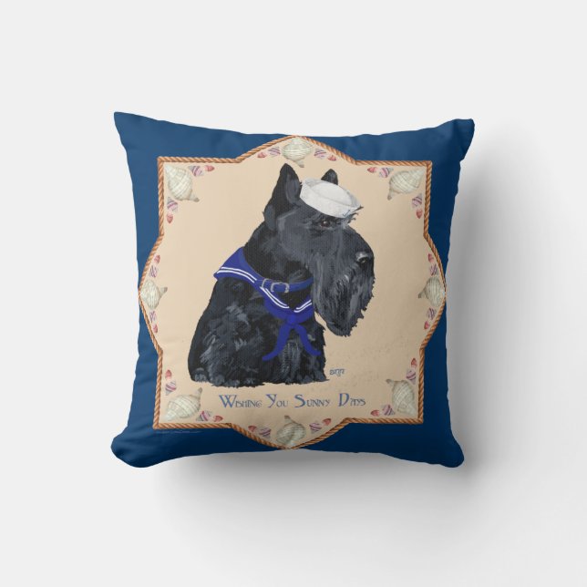 Scottish Terrier Pillow Kudde (Framsida)