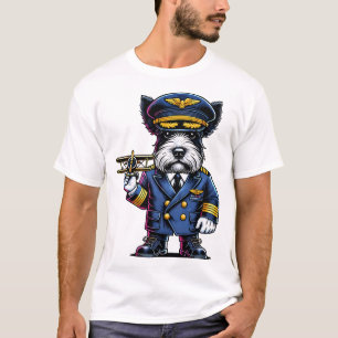 Scottish Terrier Pilot T Shirt