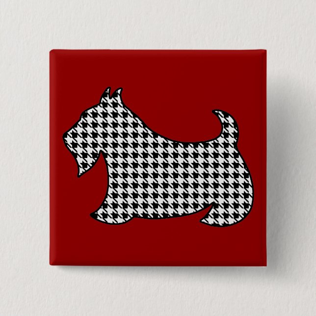 Scottish Terrier Pin Button Knapp (Framsida)